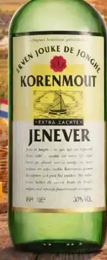 Dirck 3 Jouke de Jonghe Korenmout Jenever HELE LITER aanbieding