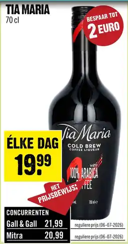 Dirck 3 Tia Maria Koffielikeur 70 cl aanbieding