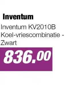 EP Inventum KV2010B Koel-vriescombinatie - Zwart aanbieding