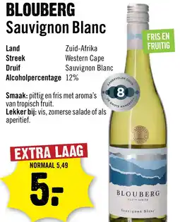 Dirck 3 Blouberg Sauvignon Blanc 75 cl aanbieding