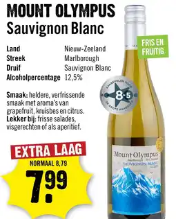 Dirck 3 Mount Olympus Marlborough Sauvignon Blanc 75 cl aanbieding