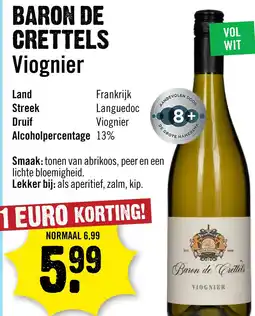 Dirck 3 Baron de Crettels Viognier 75 cl aanbieding