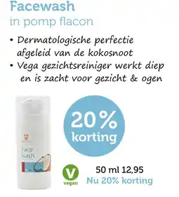 De Rode Pilaren Facewash in pomp flacon aanbieding