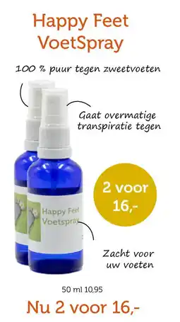 De Rode Pilaren Happy Feet VoetSpray aanbieding