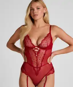 Hunkemoller Hunkemöller Body Cordelie Rood aanbieding