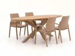 Kees Smit + 10% kassakorting | Hartman Flow/San Sebastian 200cm dining tuinset 5-delig stapelbaar aanbieding