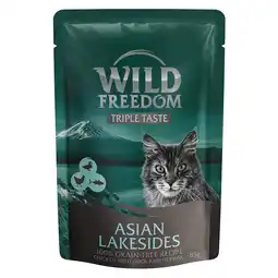 Zooplus 8x 85g Wild Freedom Triple Taste Asian Lakesides Kip met Eend & Haring natvoer voor katten aanbieding