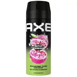 Trekpleister Axe Epic Fresh Deodorant & Bodyspray aanbieding