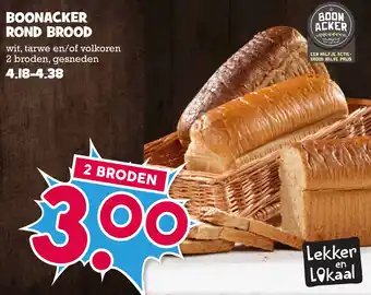 Boon`s Markt BOONACKER ROND BROOD wit, tarwe en/of volkoren aanbieding