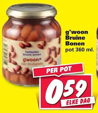 Nettorama g'woon Bruine Bonen aanbieding