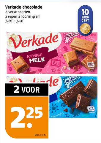 Poiesz Verkade chocolade aanbieding