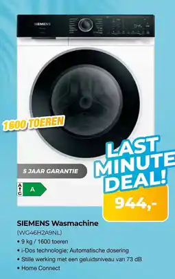 EP Beerepoot Siemens Wasmachine (WG46H2A9NL) aanbieding