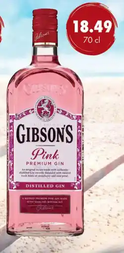 uw topSlijter Gibson's Pink Premium Gin aanbieding