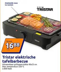 Action Tristar elektrische tafelbarbecue aanbieding
