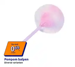 Action Pompom balpen aanbieding