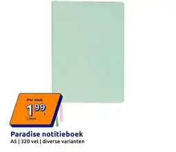 Action Paradise notitieboek aanbieding