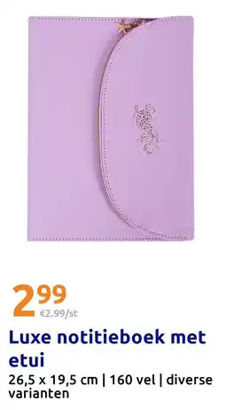 Action Luxe notitieboek met etui aanbieding