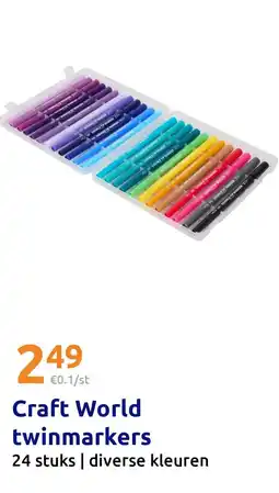 Action Craft World twinmarkers aanbieding