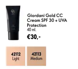 Oriflame Giordani Gold CC Cream SPF 30 + UVA Protection aanbieding