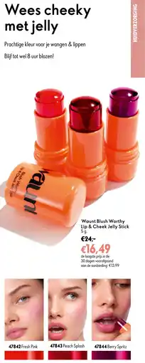 Oriflame Waunt Blush Worthy Lip & Cheek Jelly Stick aanbieding