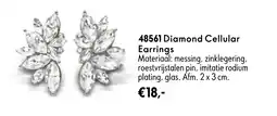 Oriflame 48561 Diamond Cellular Earrings aanbieding