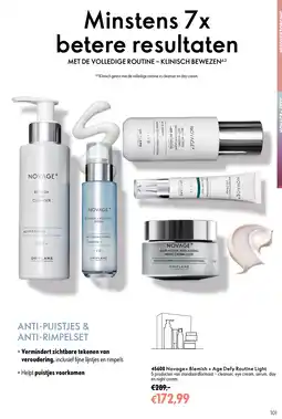 Oriflame Novage+ Blemish + Age Defy Routine Light aanbieding