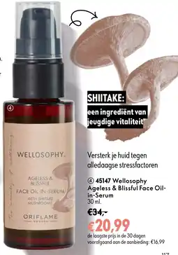 Oriflame 445147 Wellosophy Ageless & Blissful Face Oil- in-Serum aanbieding