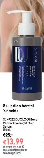 Oriflame duologi bond repair overnight hair serum aanbieding