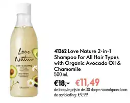Oriflame 41362 Love Nature 2-in-1 Shampoo For All Hair Types with Organic Avocado Oil & Chamomile aanbieding