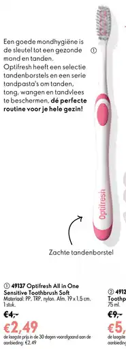 Oriflame 49137 Optifresh All in One Sensitive Toothbrush Soft aanbieding