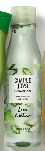 Oriflame 47009 Simple Joys Shower Gel with Organic Aloe Vera Love Nature aanbieding