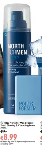 Oriflame 246632 North For Men Subzero 2-in-1 Shaving & Cleansing Foam aanbieding