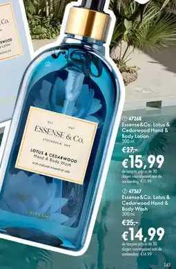 Oriflame Essense & co. lotus & cedarwood hand & body wash aanbieding