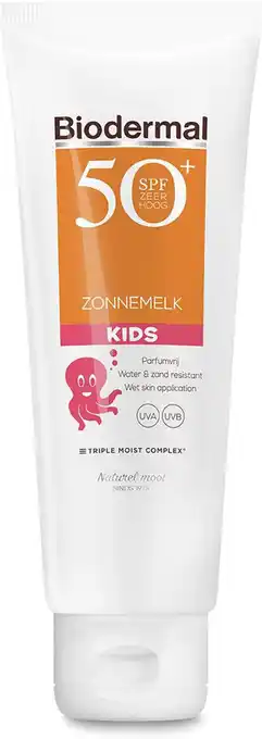 De Online Drogist Biodermal Sun Kids Zonnemelk SPF50+ 125ML aanbieding