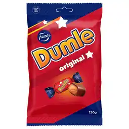 IKEA Afbeelding toont een zak dumle original snoep, 250 gram, met kleurrijke verpakking aanbieding