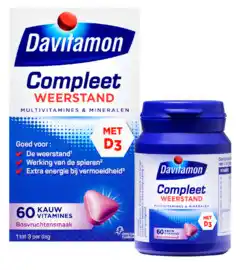 De Online Drogist Davitamon Compleet Weerstand Kauwvitamines Bosvruchten 60TB aanbieding