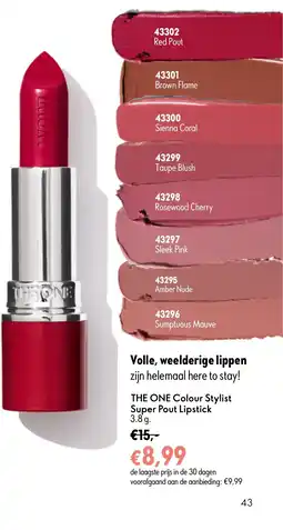 Oriflame the one colour stylist super pout lipstick aanbieding