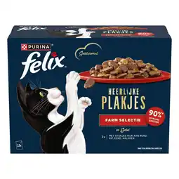 Pets Place Felix Naturally Delicious Farm Selectie In Gelei - Kattenvoer - Mixdoos 12x80 g aanbieding