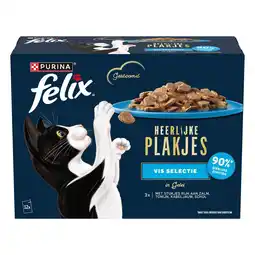Pets Place Felix Naturally Delicious Vis Selectie In Gelei - Kattenvoer - Mixdoos 12x80 g aanbieding