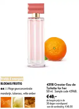 Oriflame 43118 Greater Eau de Toilette for her aanbieding