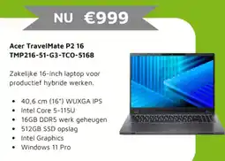 Digitotaal Acer TravelMate P2 16 aanbieding