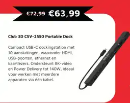 Digitotaal Club 3D CSV-2550 Portable Dock aanbieding
