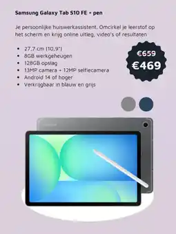 Digitotaal Samsung Galaxy Tab S10 FE + pen aanbieding