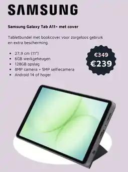 Digitotaal Samsung Samsung Galaxy Tab A11+ met cover aanbieding
