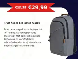 Digitotaal Trust Avana Eco laptop rugzak aanbieding