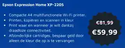 Digitotaal Epson Expression Home XP-2205 aanbieding