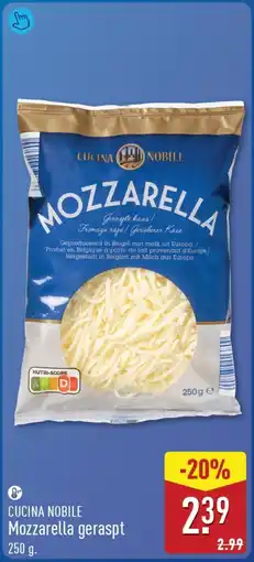 ALDI CUCINA NOBILE Mozzarella geraspt aanbieding