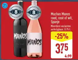 ALDI Muchas Manos rood, rosé of wit, Spanje aanbieding