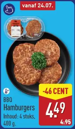 ALDI BBQ Hamburgers aanbieding