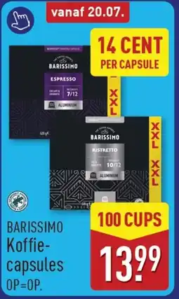 ALDI BARISSIMO Koffie capsules aanbieding